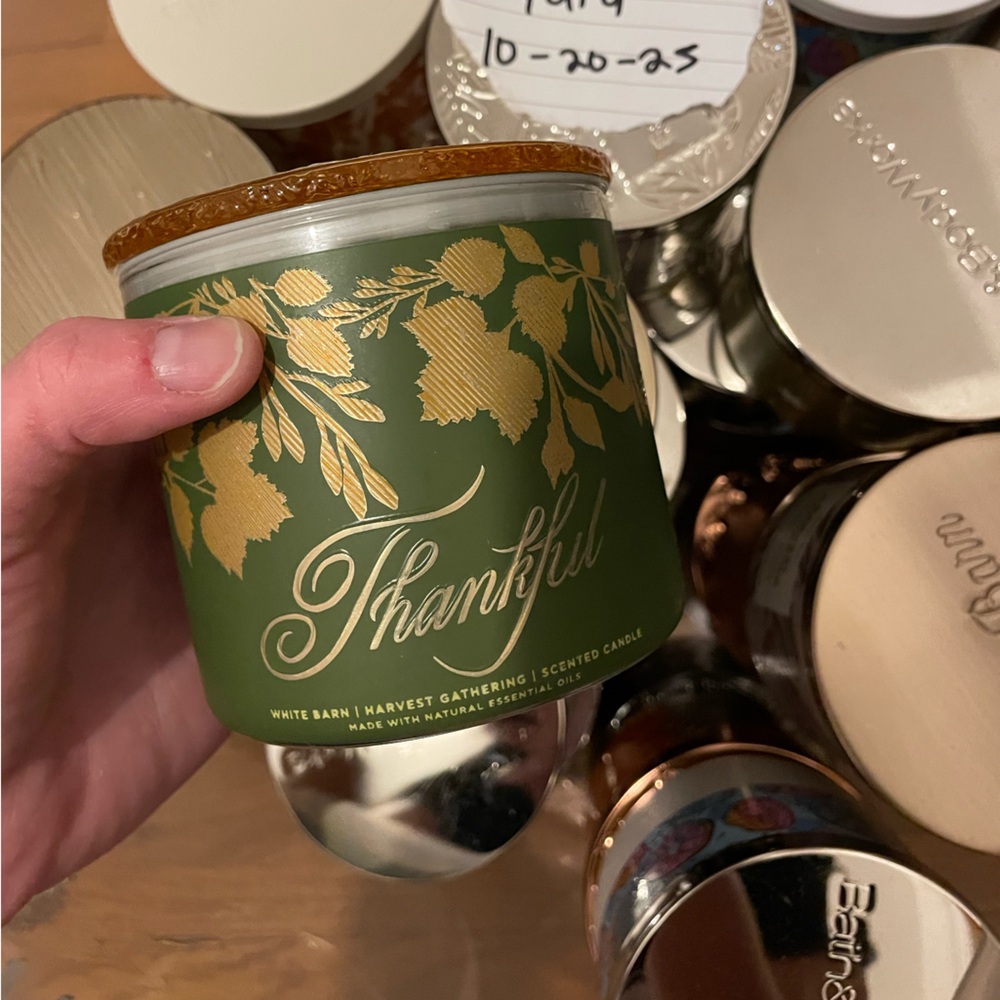 Bath and body words 3 Wic candle Harvest gathering